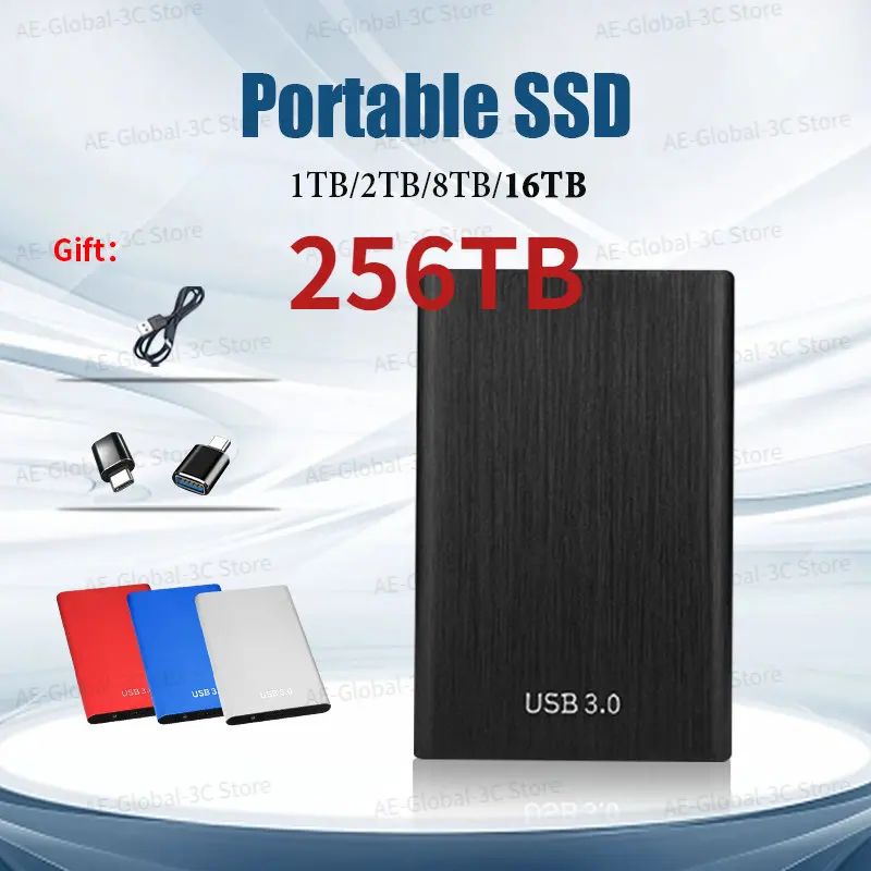 Portable 256TB SSD USB3.0 External Hard Drive Large Capacity Storage