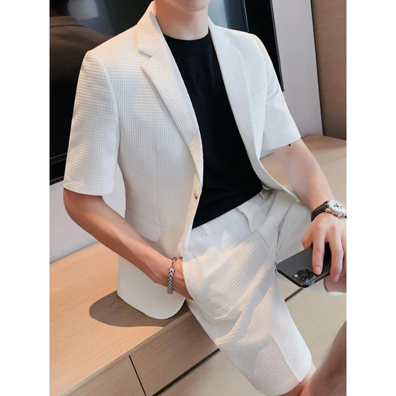 14544Tailored slim business suit business wool suit superior sense groomsman suit