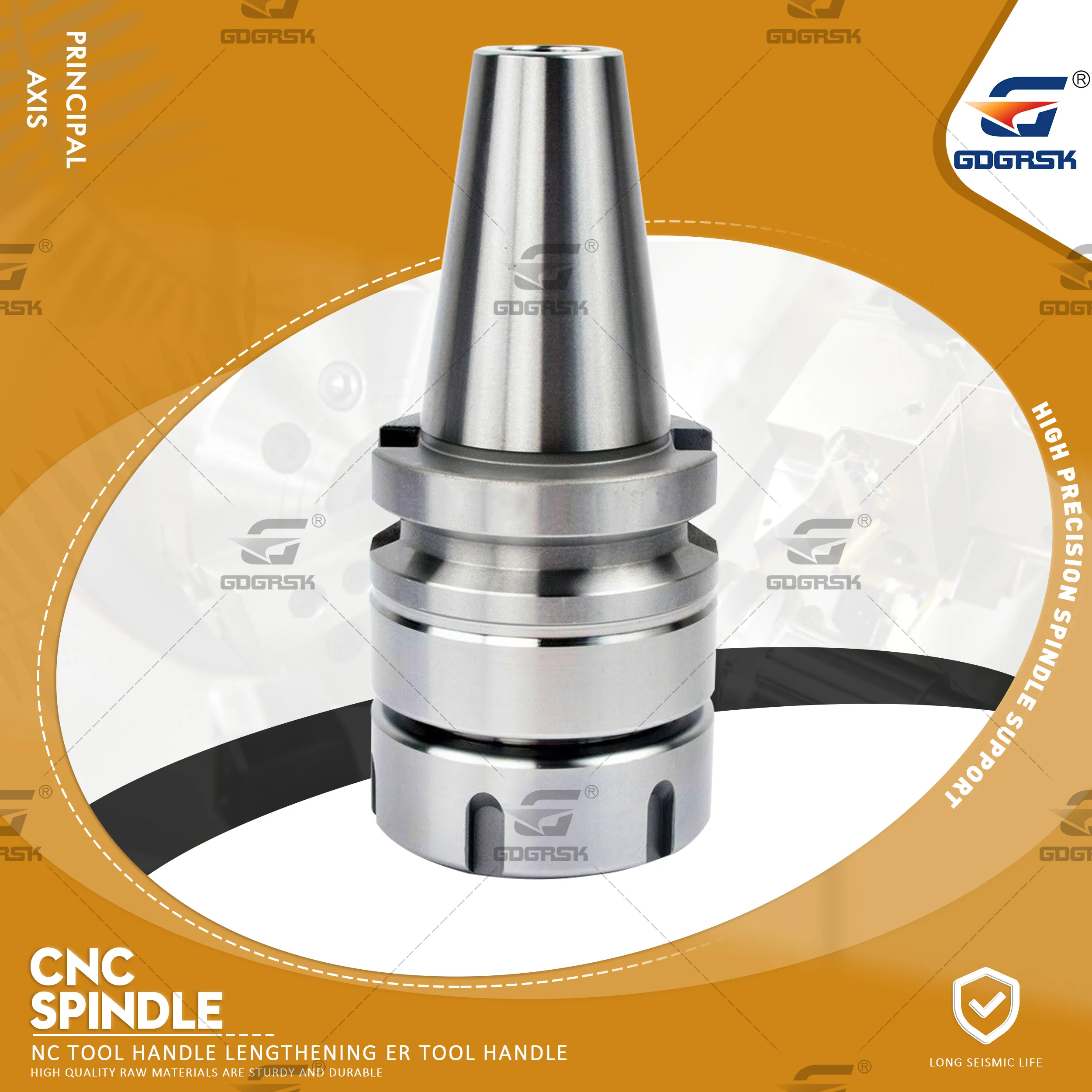 New Spindle BT40 ER40 100L High Precision Full Grinding White ISO Standard Spring Chuck ER40 CNC Machine Tool BT40 Spindle