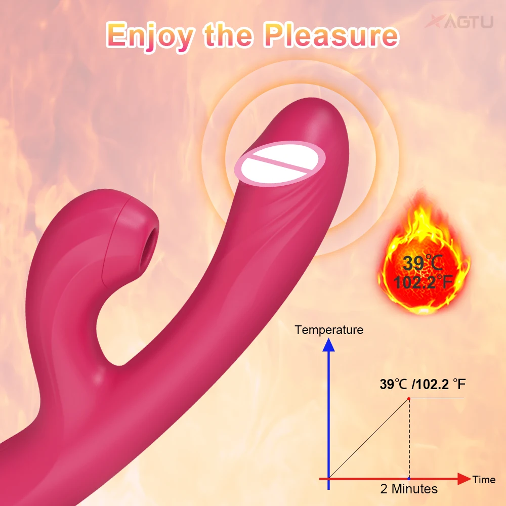 Vibrator für kraftvolle Frauen Vakuum Klitoris Stimulator Clit Sucker 2 in 1 G Spot Heizung Dildo weibliche Sex Heatg_voghion.com