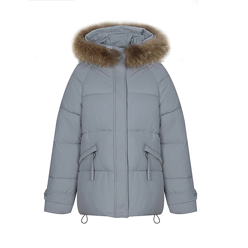 

Women's Removable Hood Fur Snow Parka Outwear Coat Quilted Winter Cotton Padded Warm Puffer Jacket Thicken Snow Windbreaker