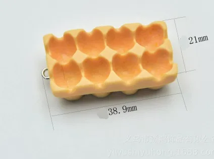 10pcs 3D Cartoon Egg Resin Jewelry