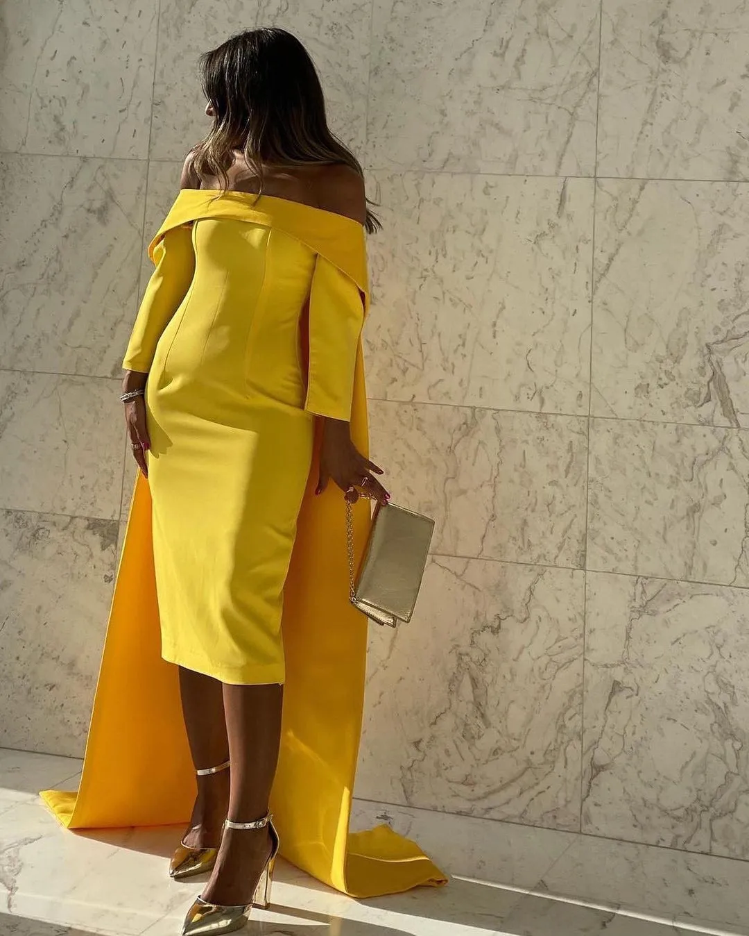 

Модные платья для выпускного вечера с вырезом лодочкой и длинным рукавом, элегантные платья для женщин, ниже колена