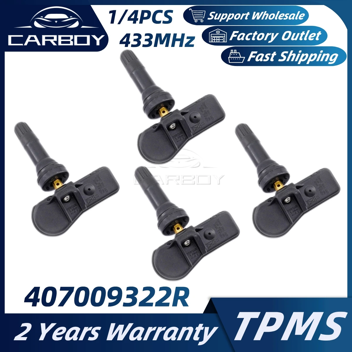 407009322R Sensore Tpms Per Smart Fortwo Nissan Primastar Renault Wind Captur Fiat Talento Opel Movano Lada Largus Dacia Dokker