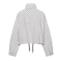 Polka Dot Print Short Coats Women's High Street Long Sleeve Jackets for Women 2026 Elegant Office Ladies Casual Outerwear - Image 3