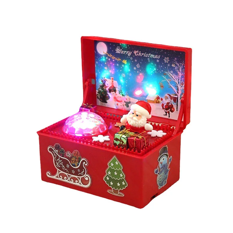 ChristmasMusicBoxWithSingingSantaClausAndFlashingColorHome