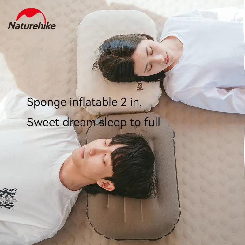 Naturehike Inflatable Pillow 3D Sponge Travel cushion Ultralight Portable Camping Outdoor Neck Sleeping Silent Self Air Pillow