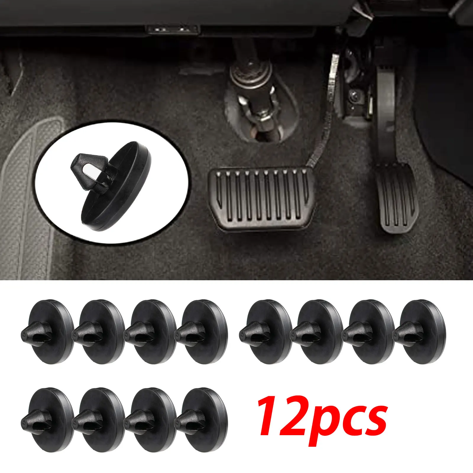 12PcsCarCushionBrakePedalStopPadsRubberLightSwitchStopper