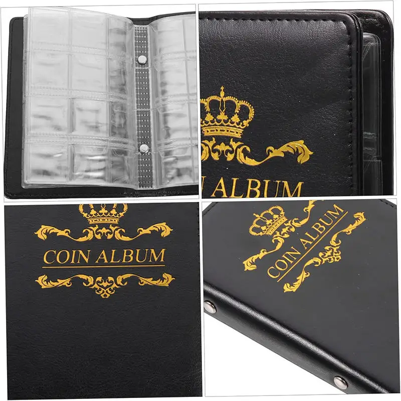 Home Coins Collection Book Album Home Decor Holders Double Row Scrapbook For Storing And Displaying Commemorative Coins
