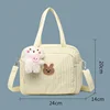 Baby Diaper Bags Maternity Mommy Bag Portable Multi-function Large Capacity Quilted Mom Travel Tote Bottle Storage with Pendant 4