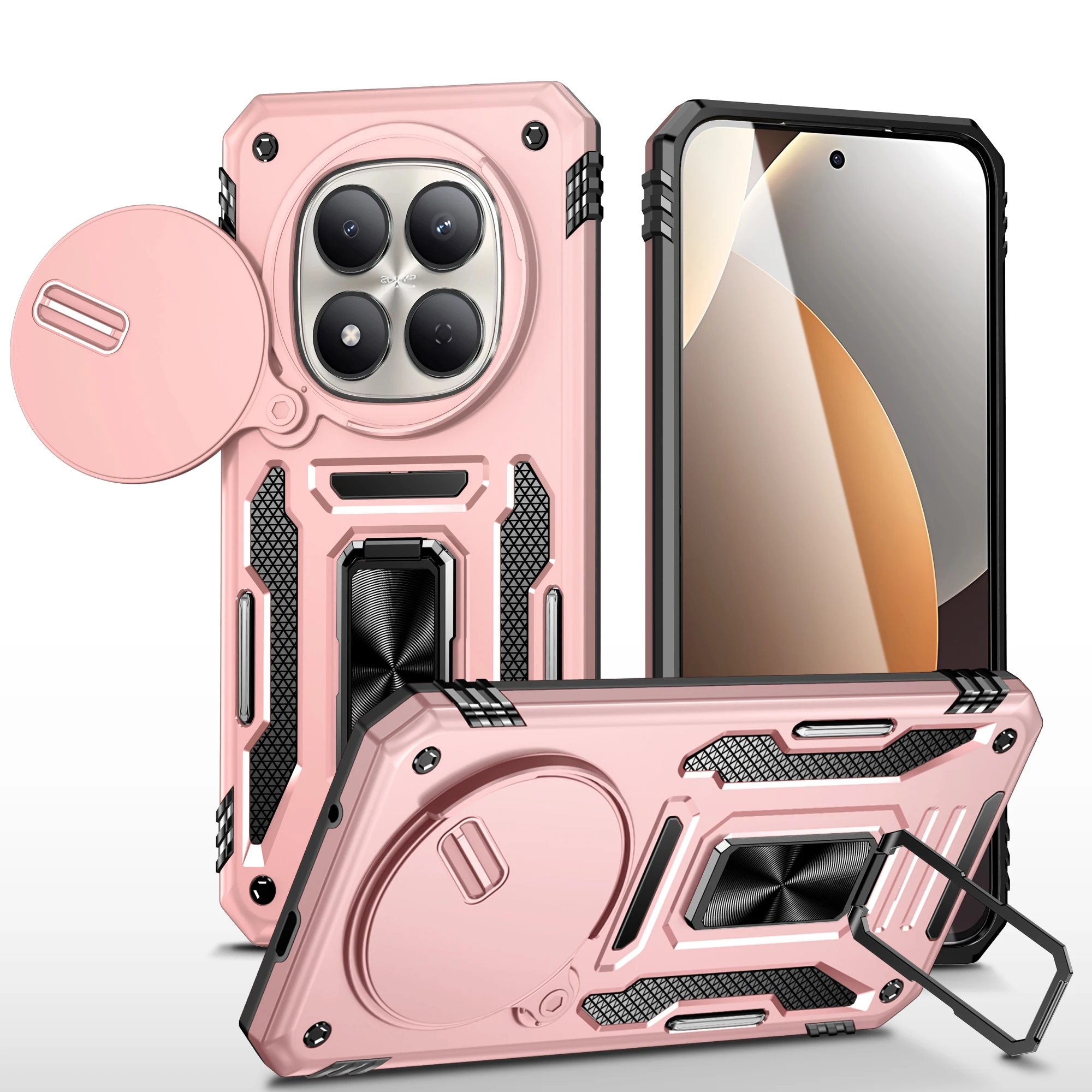 Heavy Duty Case with 360° Kickstand and Camera Protection