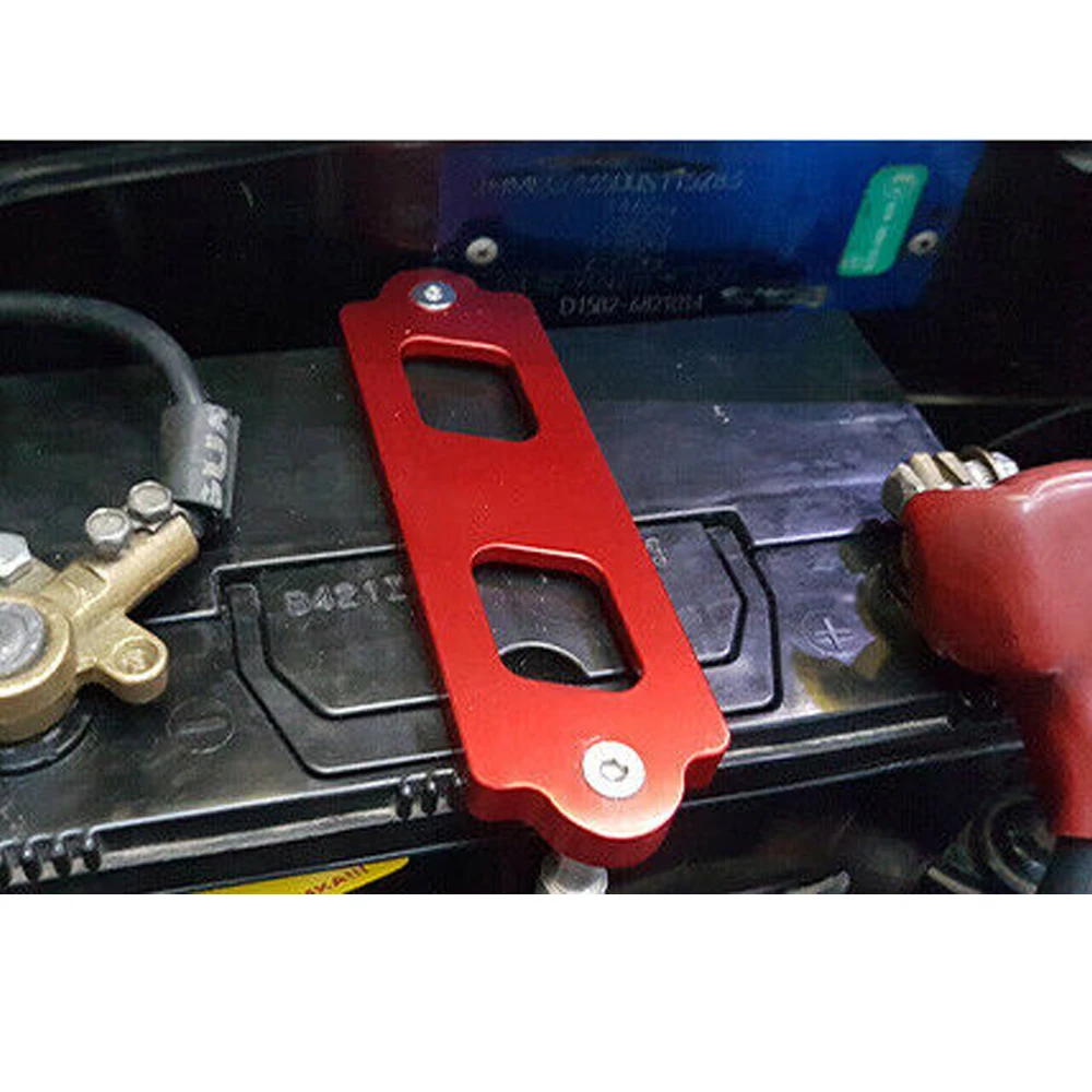 Aluminum New Car Battery Tie Down Kit Hold Down Rod With Stainless Tray Hooks For Honda Civic / CRX S2000 For Acura Integra RSX battery hold down clamp