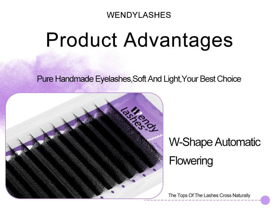 Wendy Lashes W-Form Bloom 3D/4D/5D/6D/8D Vorgefertigtes Volumen YY-Form Gefälschte Wimpern Make-up-Zubehör Hochwertige natürliche Cílios YY – Detail 6