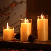 Simple Candle Cup Holder Transparent European Candlestick Empty Cups Candles Glass Light Jar Wedding Restaurant Candle Container 3
