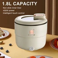 Cuisinière à riz électrique multifonctionnelle 1,8 L à double couche, anti-brûlure, anti-adhésive, pour nouilles, soupes et ragoûts 5