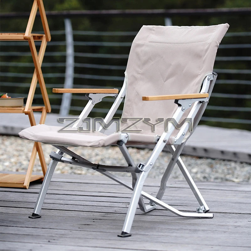 Outdoor Aluminium Alloy Folding Chair Portable Fishing Leisure Camping Recliner