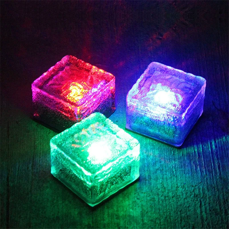 태양광 LED 아이스 브릭 조명 야외 방수 조경 파티오 공원 장식 조명