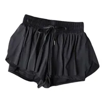 High Waist Women's Running Shorts 2 in 1 Double Layer Gym Yoga Shorts Flowy Breathable Sports Shorts Skirts Summer Clothes