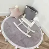 Round Carpets For Living Room Bedroom Cotton Soft Rugs Baby Crawling Mat Fleece Carpet With Ball Decor Kids Room Home Decoration 3