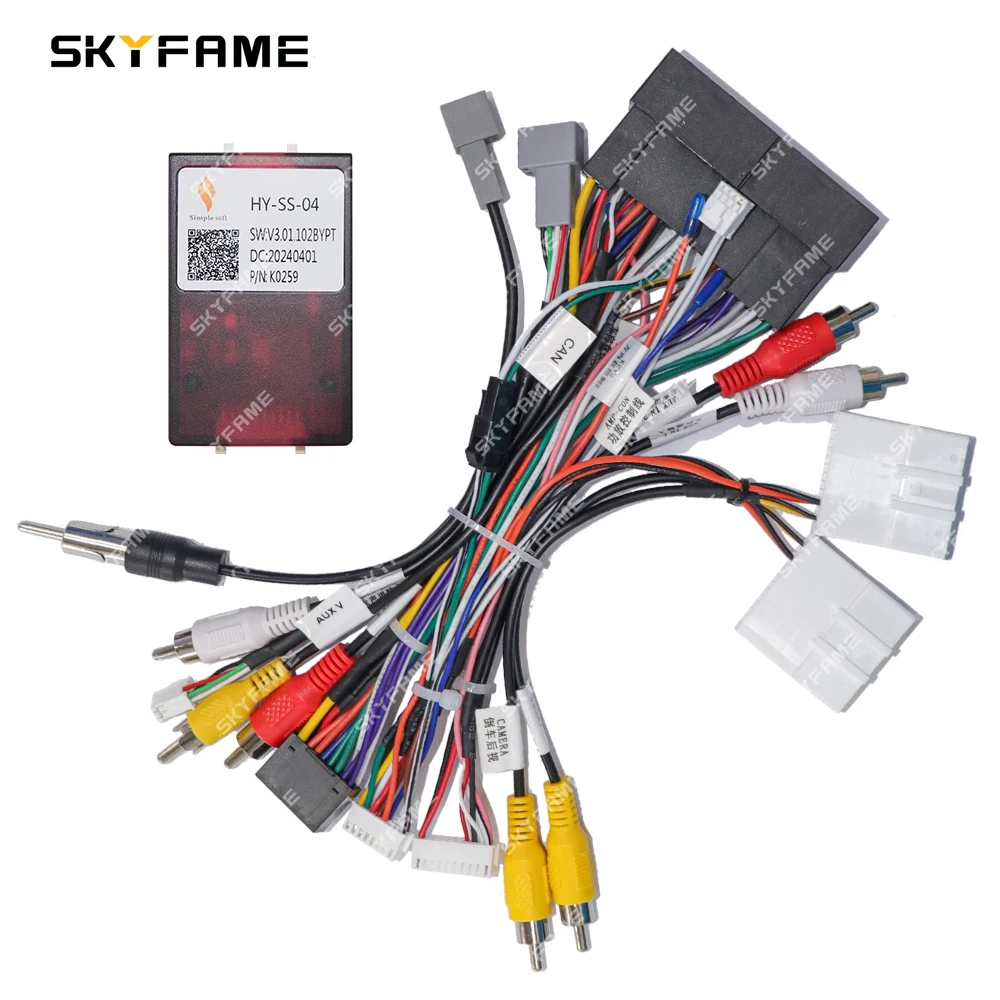 Car 16pin Wiring Harness Adapter Canbus Box Decoder Power Cable For Hyundai ix45 Kia Sportage K3 Sorento Cerato HY-SS-04 car wire cable adapter