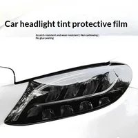 Transparent Light Black Smoke PVC Film Tint 30 X200cm Headlight Taillight Wrap Cover Film Foil Sticker Armored Film for Cars 4