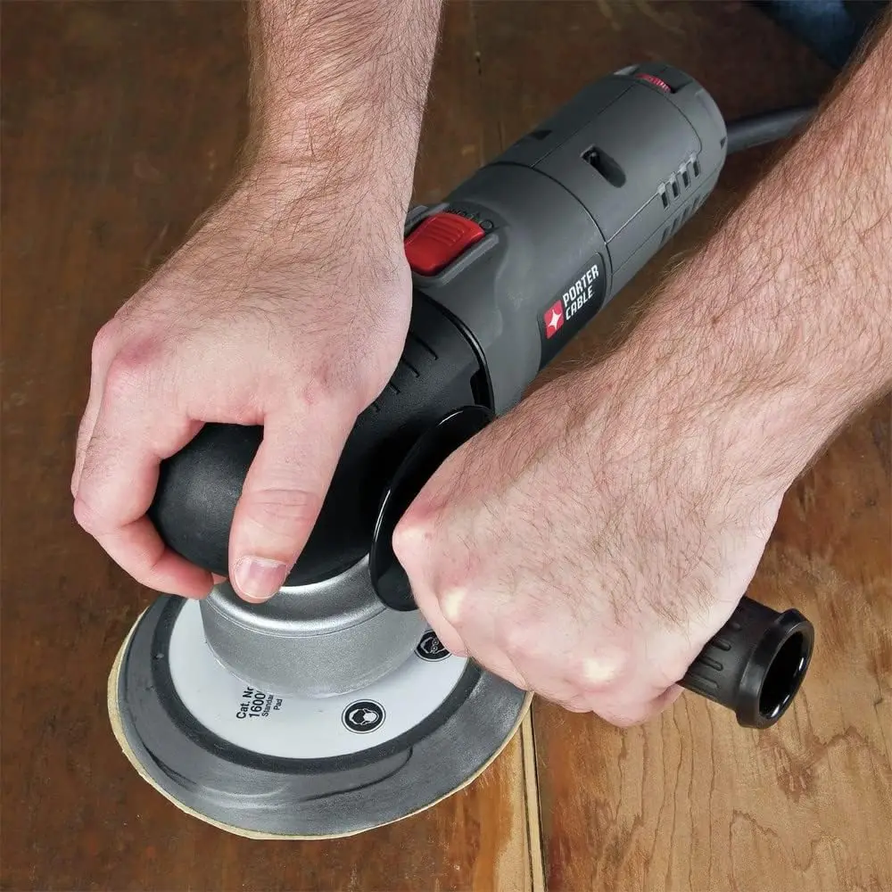 -CABLE Sander with Polishing Pad, 4.5-Amp, 6-Inch Polisher, 2,500-6,800 OPM, Corded (7346SP)