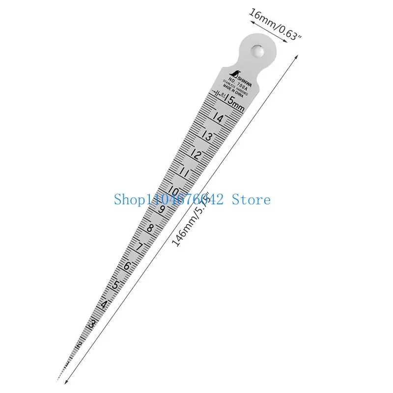 652F 테이퍼 게이지 테이퍼 홀 게이지 0-15mm 스테인레스 스틸 테이퍼 용접 게이지 휴대용