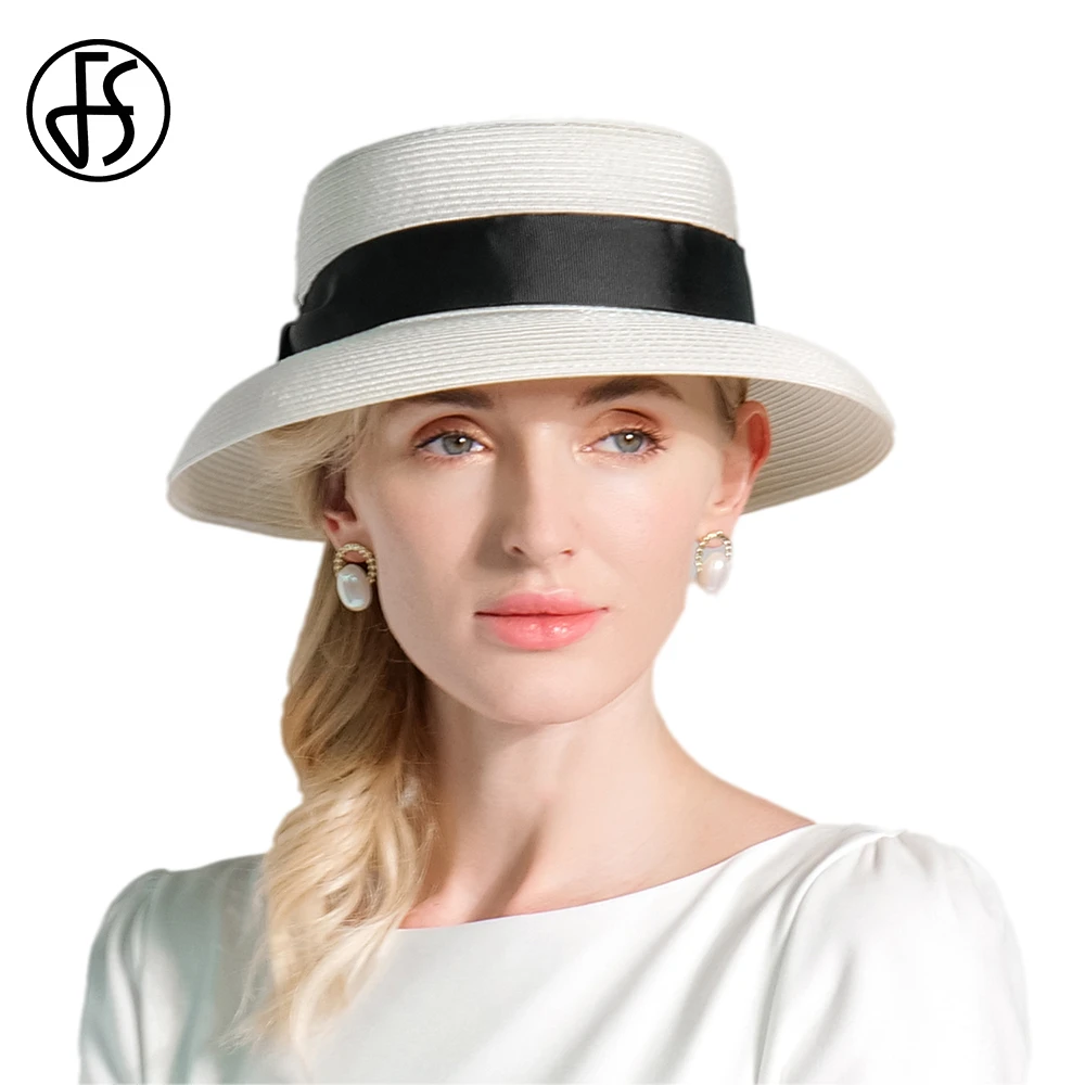 FS 2023 Summer White Outdoor Simple UV Protection Hats For Women