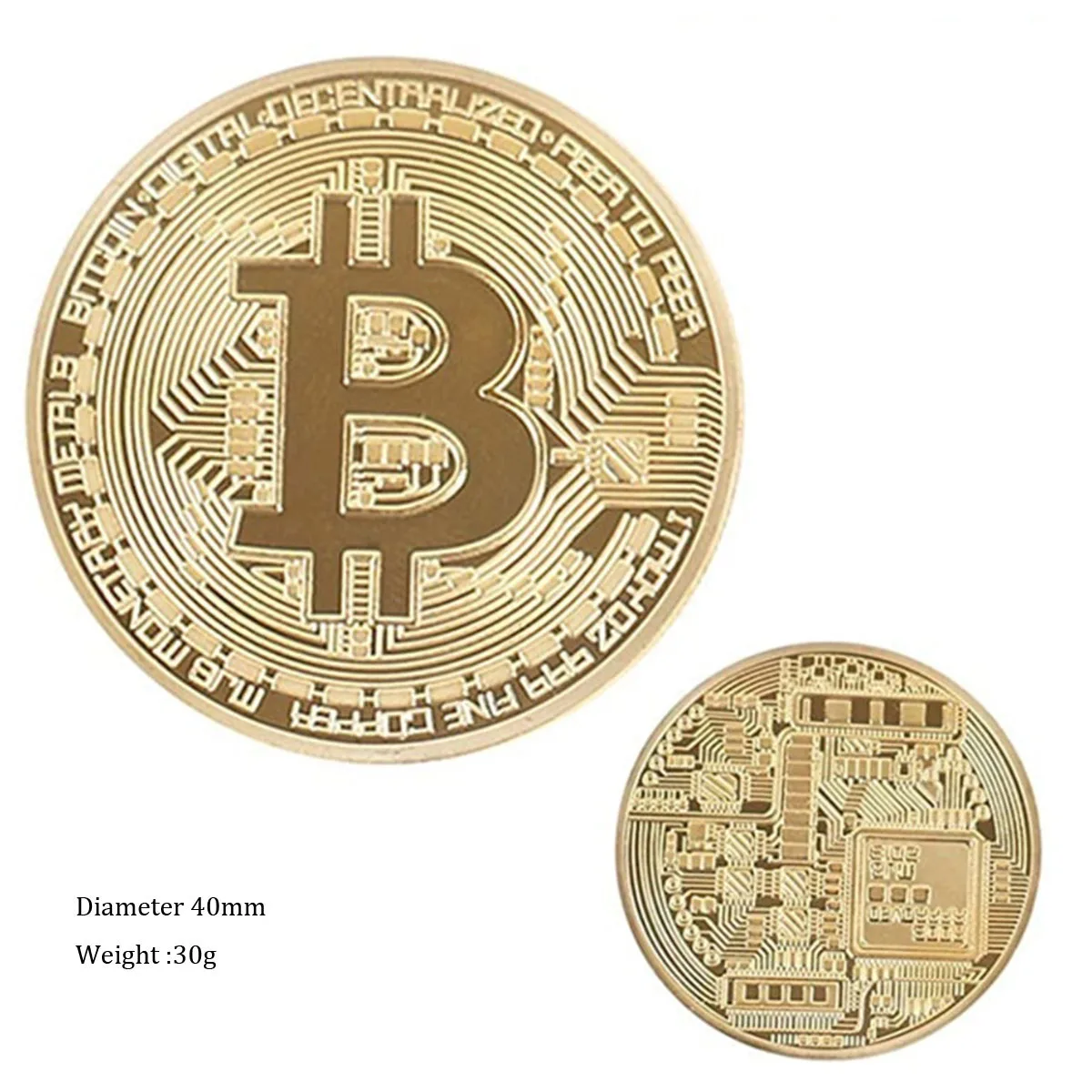 Moneta Commemorativa Bitcoin Placcata in Oro, Replica Antica in Metallo Cascius, Oggetto da Collezione, Regalo Artistico - immagine 6