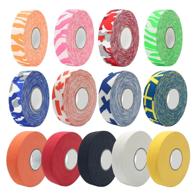 

25mmx25m Hockey Tape Hockey Sports Tape with Non-slip Grip Ice Cloth Hockey Tape for Wrapping Ice Hockey