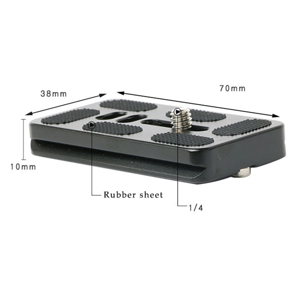 Vis 1/4 Plaque Dégagement Rapide Arca Swiss 100mm - Compatible Trépied - Alliage CNC - Noir Plateau Benro Compatible