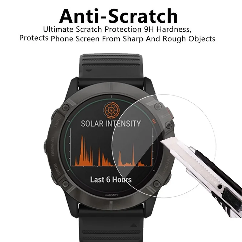 For Garmin Fenix 6X Pro 6S Pro Screen Protector Tempered Glass