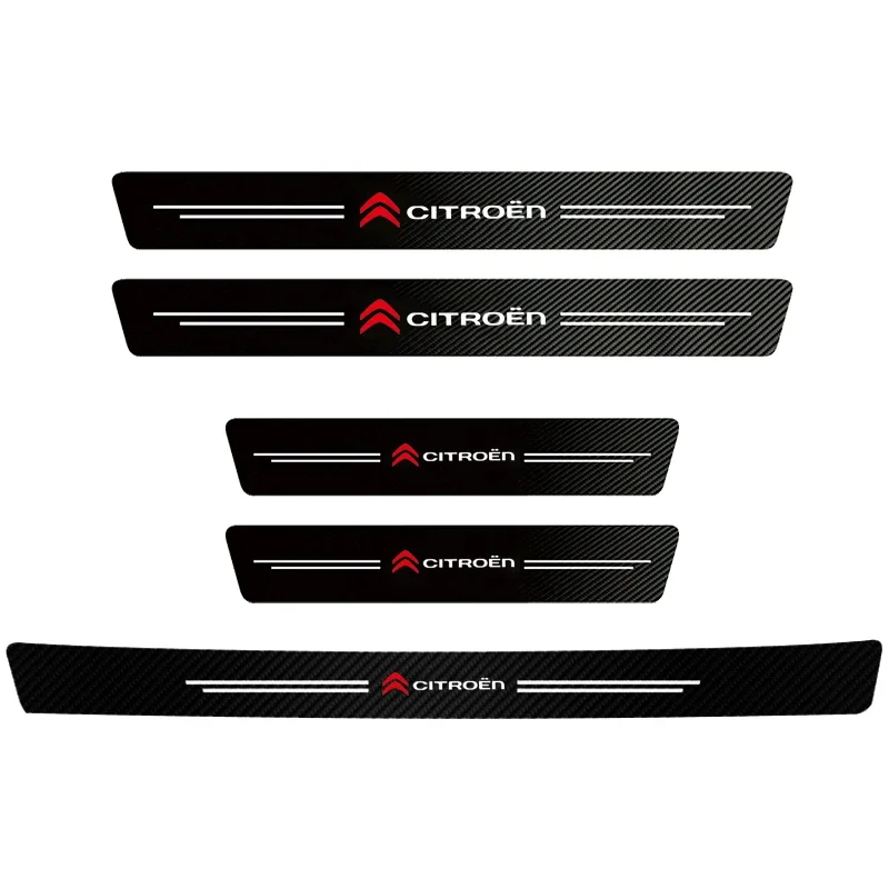Carbon Fiber Door Sill Protector Film - Anti-Scratch Guard