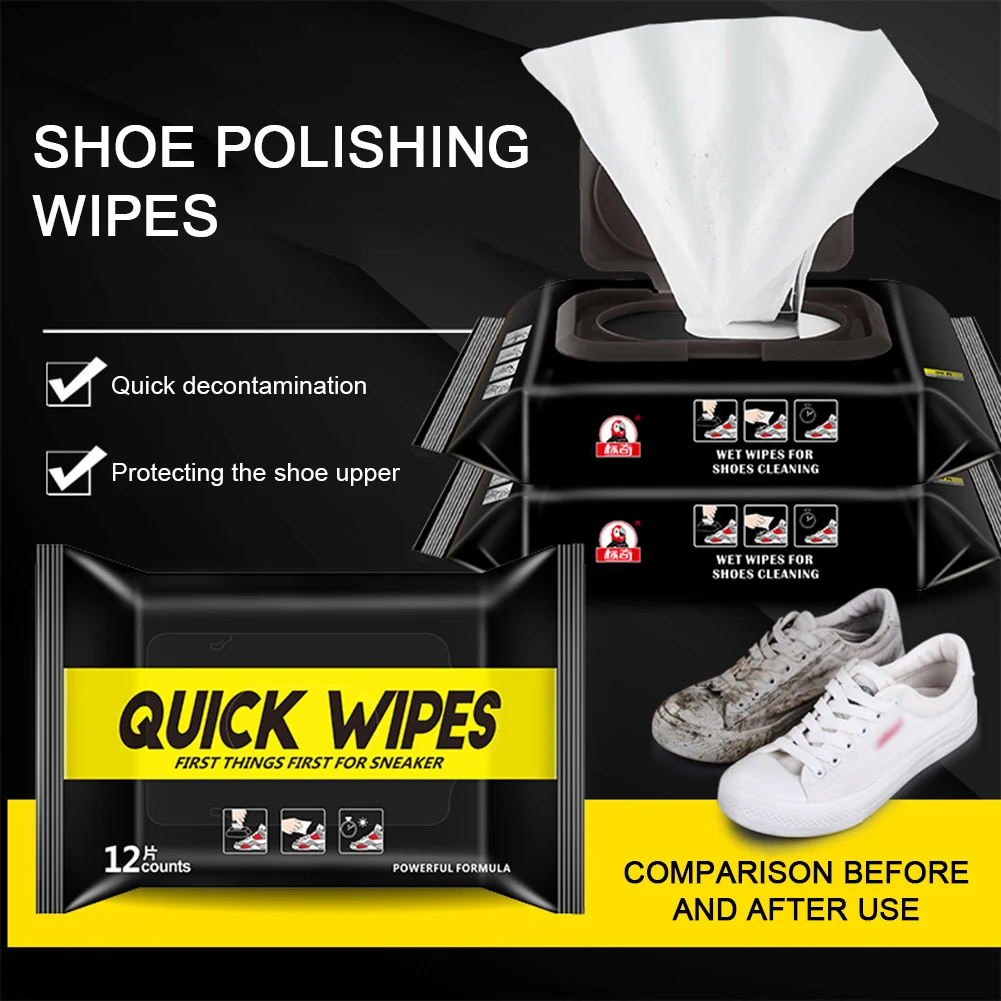Wash Free  Wiping Shoes Wet wipes Disposable Effectively Dirt Remover Cloth Portable  Cleaner Cloth for Canvass Shoes Sneakers 4