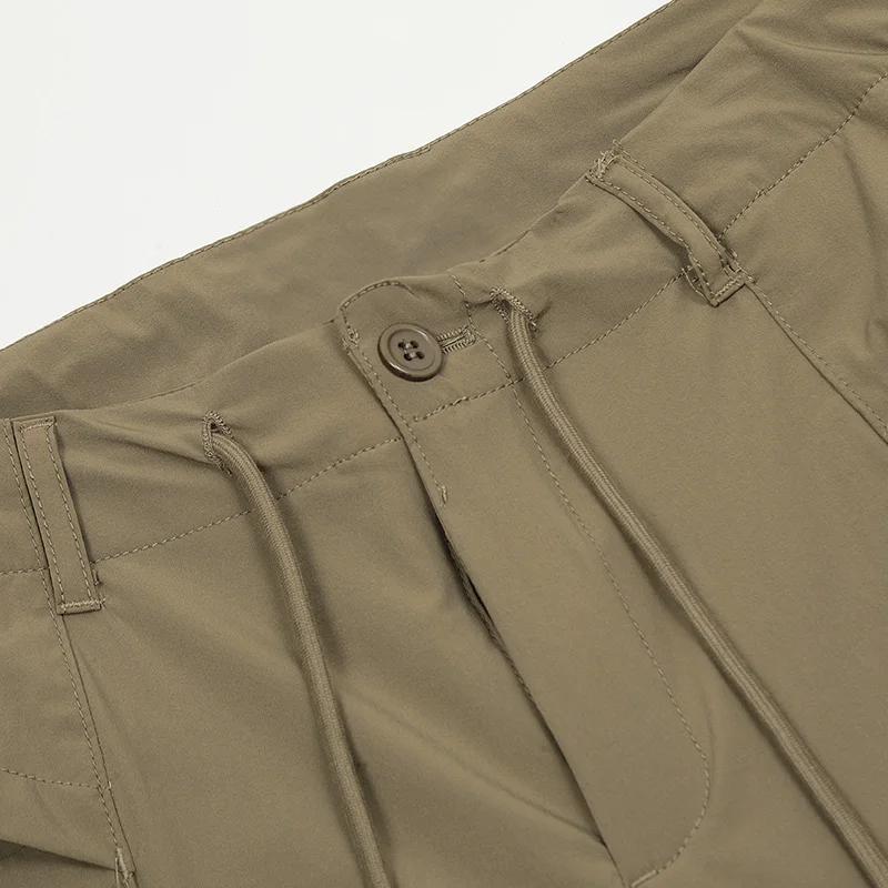 UPRAKF Cargo Pants Straight-leg Trousers Comfort Casual Autumn Pantalones Solid Color Loose Pleated Drawstring