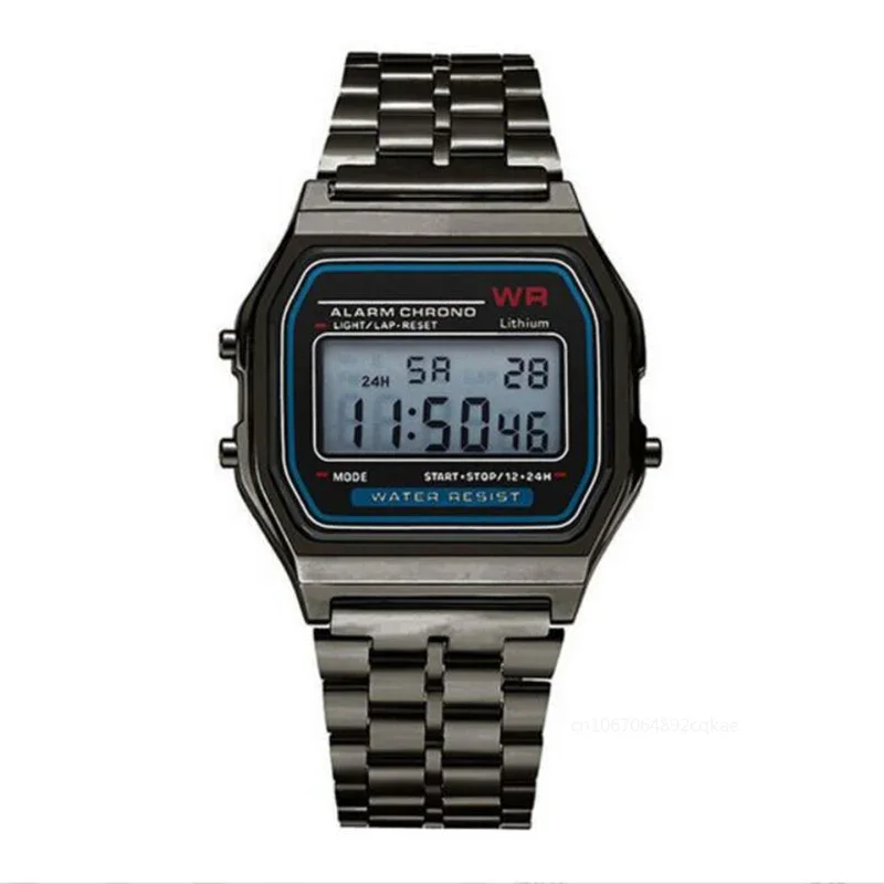 Women Men Unisex Watch Gold Silver Black Vintage LED Digital Sports Women Wristwatches Electronic Digital Present Gift 4