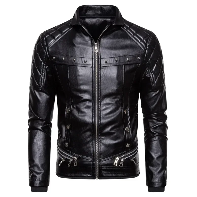 Men's Autumn Suede Collar Removable Slim Fit Men's Warm Pu Jacket Motorcycle Bomber Jacket Wool Leather EUR 2XL leather jackets men winter jacket