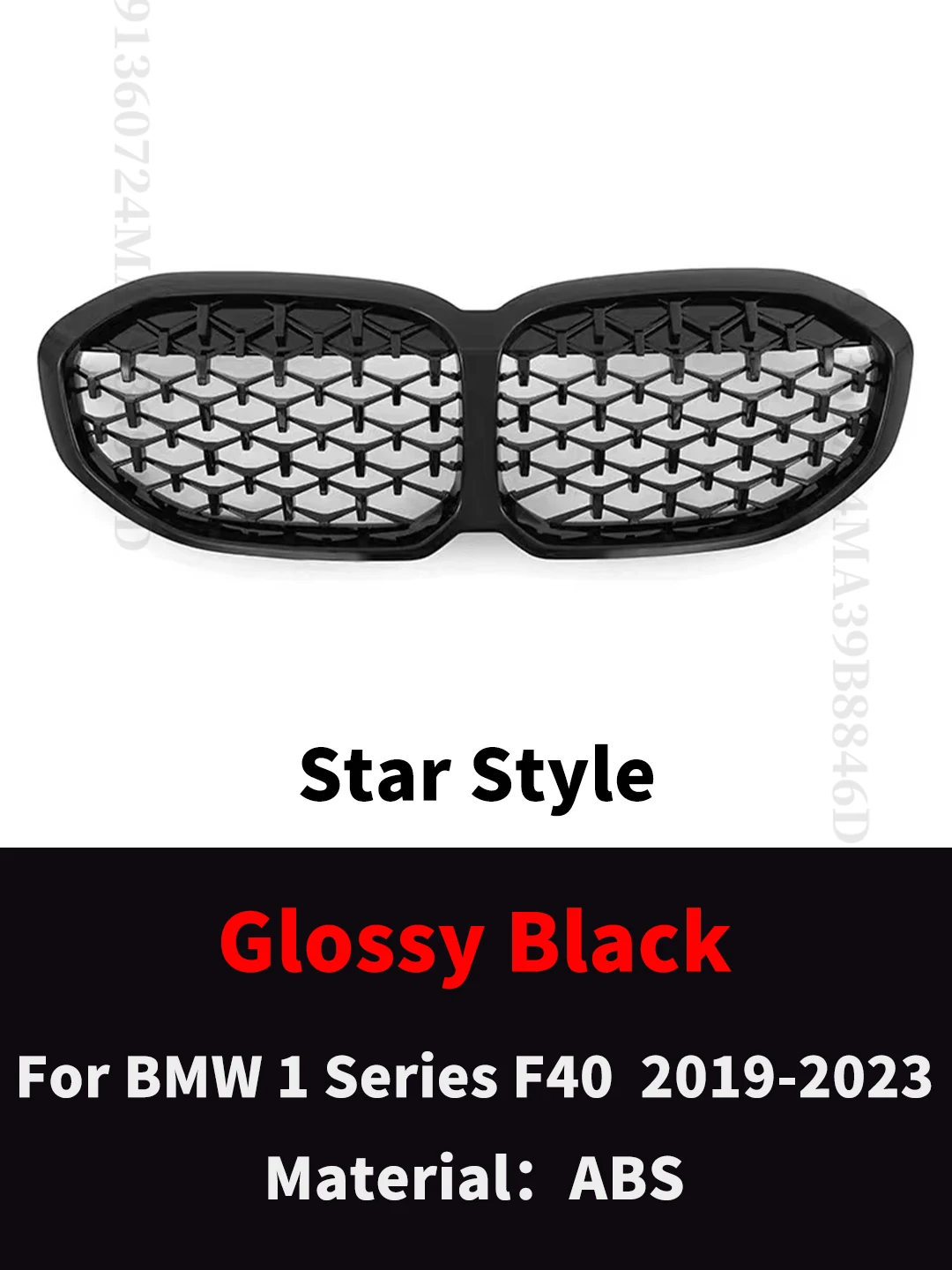 Grille de Pare-Choc Avant en Diamant pour Voiture, Accessoire de Réglage  pour BMW Série 1 F40 2019-2023, Ageneti M135i xDrive 118i - AliExpress