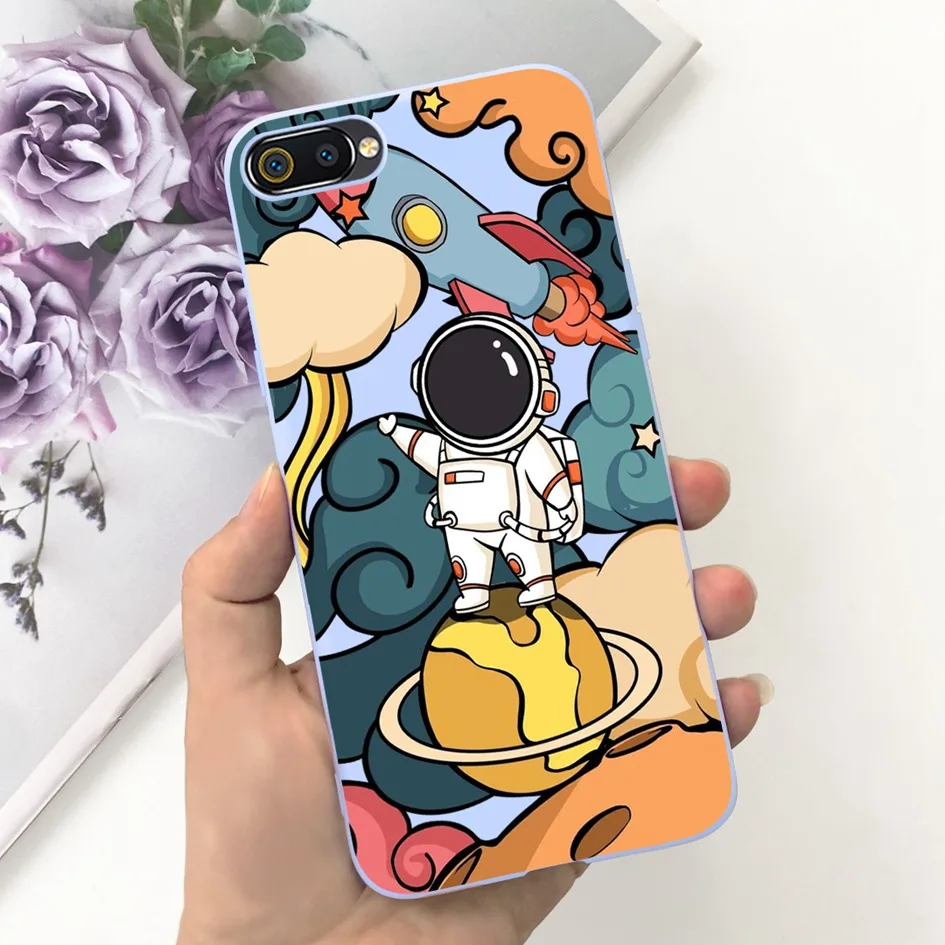 Cute Astronaut Shockproof Silicone Phone Case - Durable Protective Cover