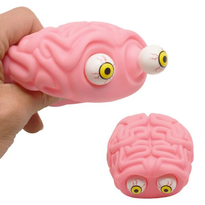 Squishy Brain Toy Squeezable Fun Toys Relieve Stress Ball Cure Toy Cartoon Animal Pinch Kids Adults Music Prank Gift