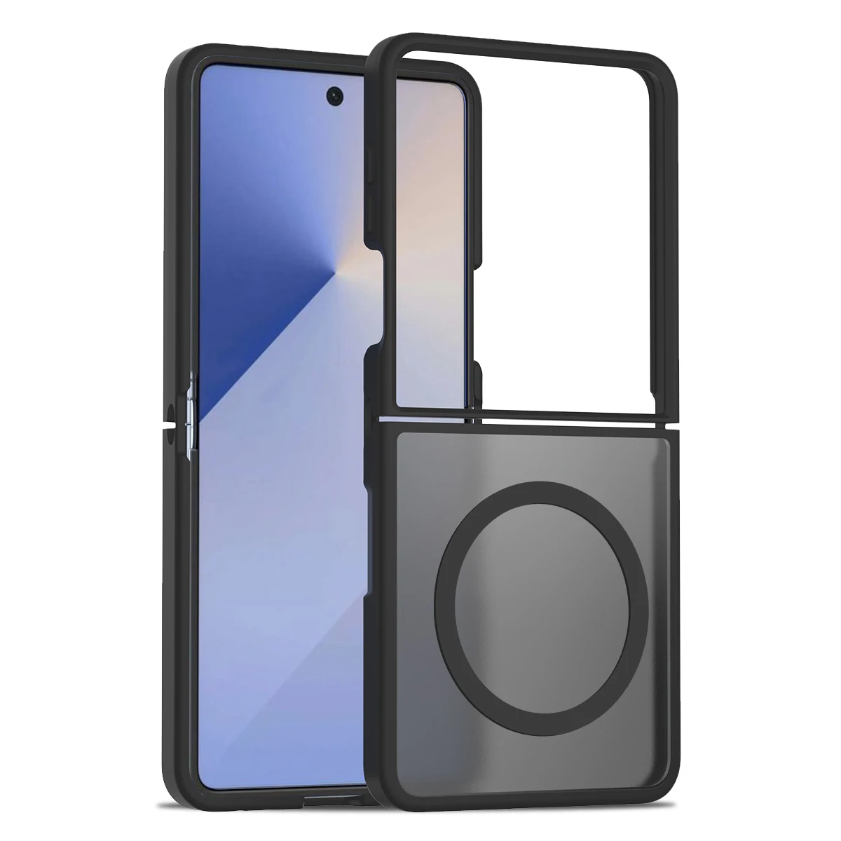 Translucent Candy Color Magnetic Charging Cover - Comfortable Touch Magsafe Case for Foldable Phones