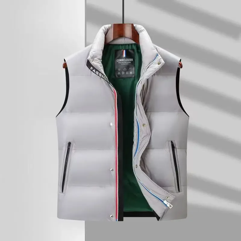 thumbnail image 1 of Chaqueta de plumón sin mangas, chaquetas acolchadas ligeras de lujo, ropa de diseñador, chaqueta informal para hombre, abrigo de invierno cálido para hombre 2024, 1 of 4