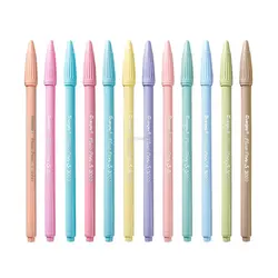 12pcs Morandi Color Felt Tip Pens 0.38 mm Plus Pen for Highlighting Journaling Planner Drawing Coloring Colors Art Marker 3000