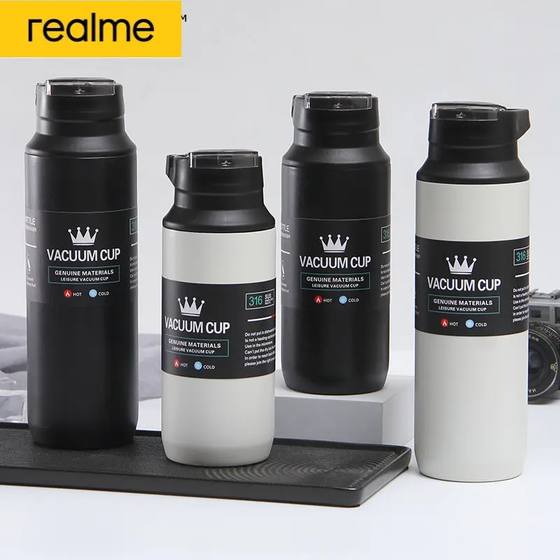 

Термос realme из нержавеющей стали, двухслойный, вместительный