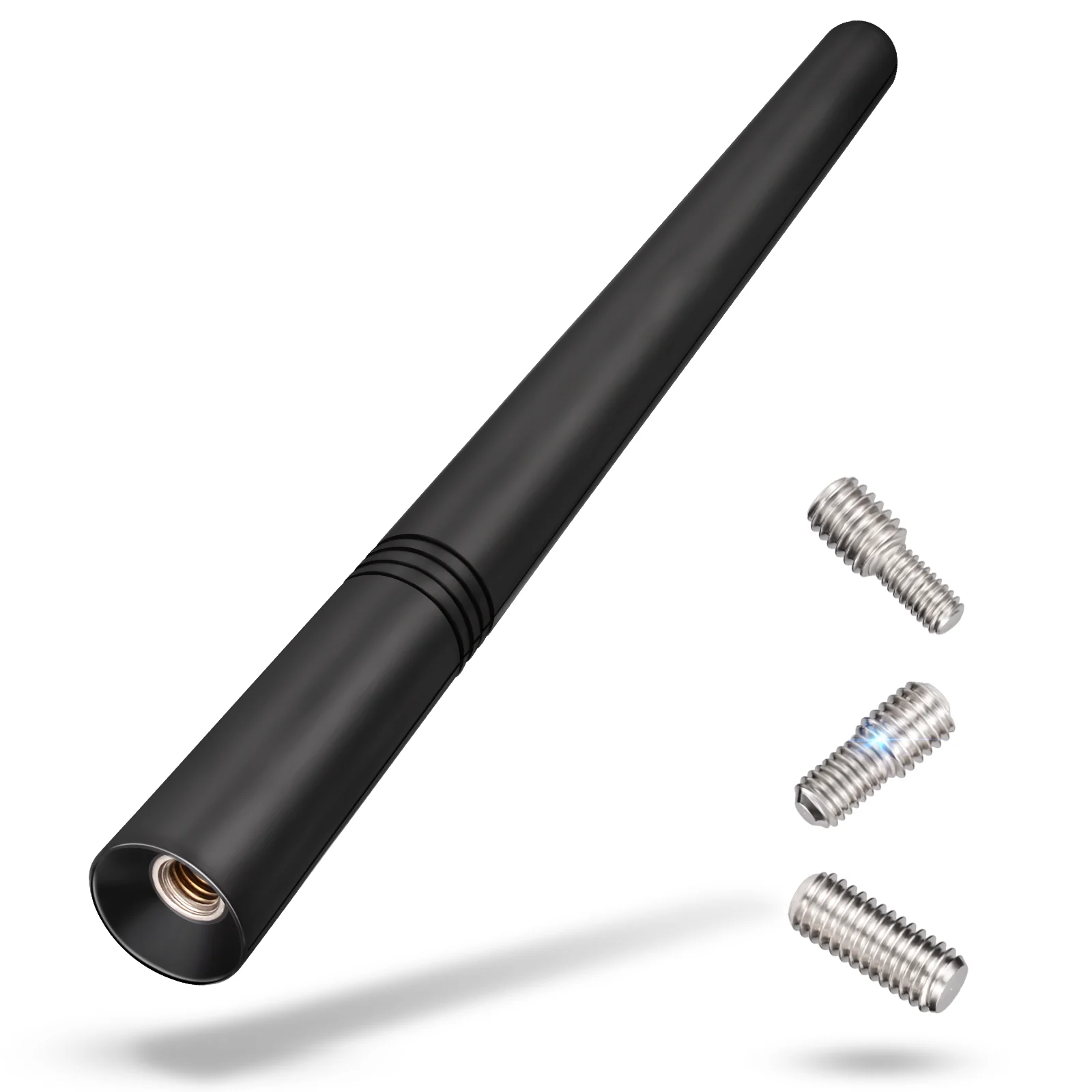 Superbat 6 Inch AM/FM DAB Car Roof Antenna 88-108MHz with 3 Adapter for Enhanced Radio Reception