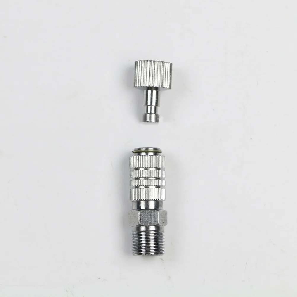퀵릴리즈 에어브러시 커플러, 자동 잠금 호스 커넥터, 릴리스 어댑터 (실버)