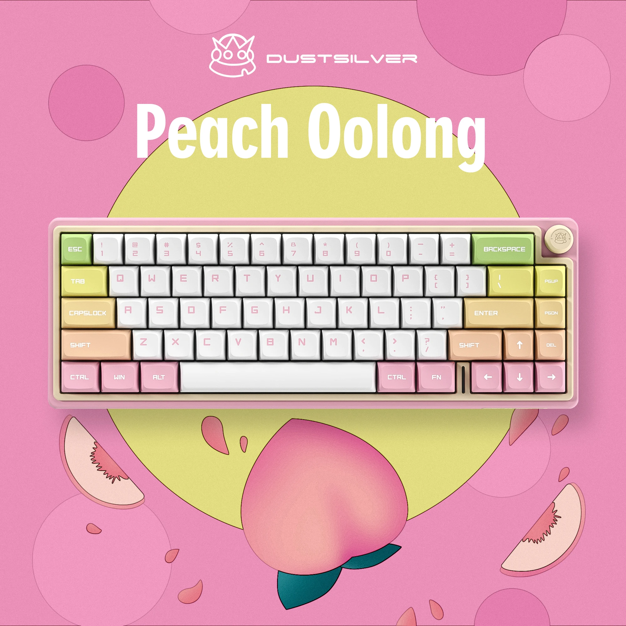 

Dustsilver D84 Kawall Bunny Three Mode Mechanical Keyboard 84 Keys RGB Hot Swappable 2.4G Wireless Bluetooth Wired Win/Mac/iPad