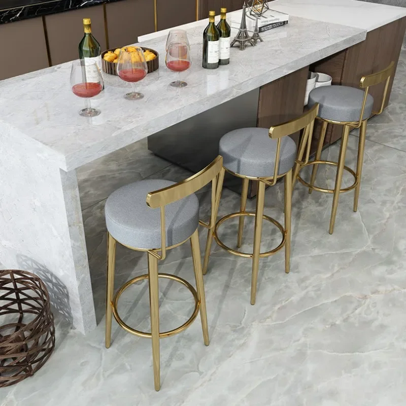 

Accent Kitchen Bar Chair Nordic Counter Restaurant High Lightweight Stools Bar Chair Iron Sillas Altas Para Barra Bar Furniture