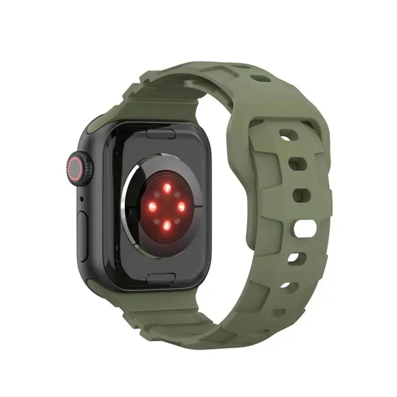

40mm 44mm 38mm 42mm Silicone Strap For Apple Watch Band 49mm 45mm 41mm Rubber Bracelet For IWatch Series 3 5 6 Se 7 8 Ultra Band