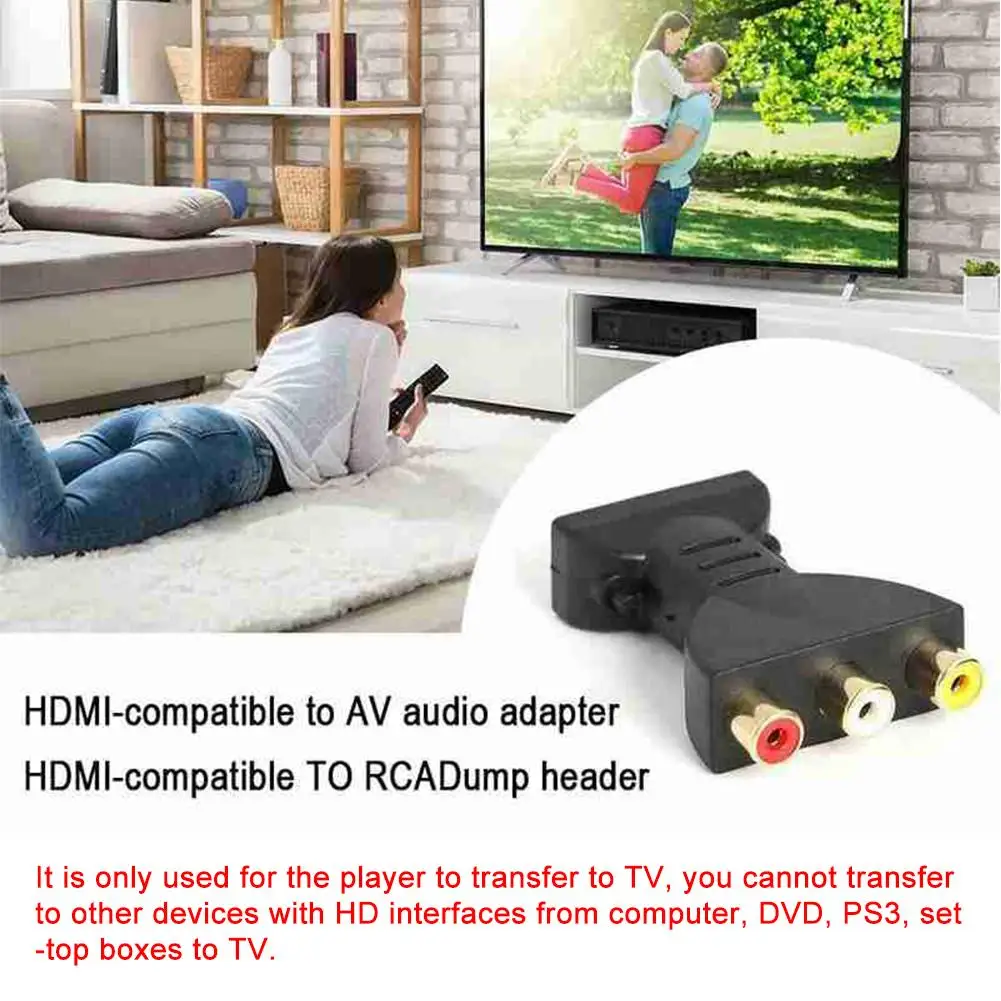 For HD TV BOX HD 1080P RCA AV To HDMI-compatible Composite Adapter Converter AV2HDMI Audio Video Cable HDMI TO AV With USB Cable HDMI Adapter Cable HDTV Adapter Cable Audio Video Cable HDMI Adapter USB Adapter Cable
